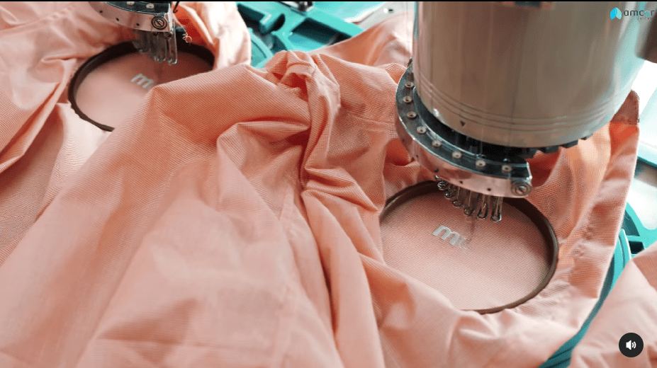 State-of-the-art woven machinery at Amcor Unifab's manufacturing facility.